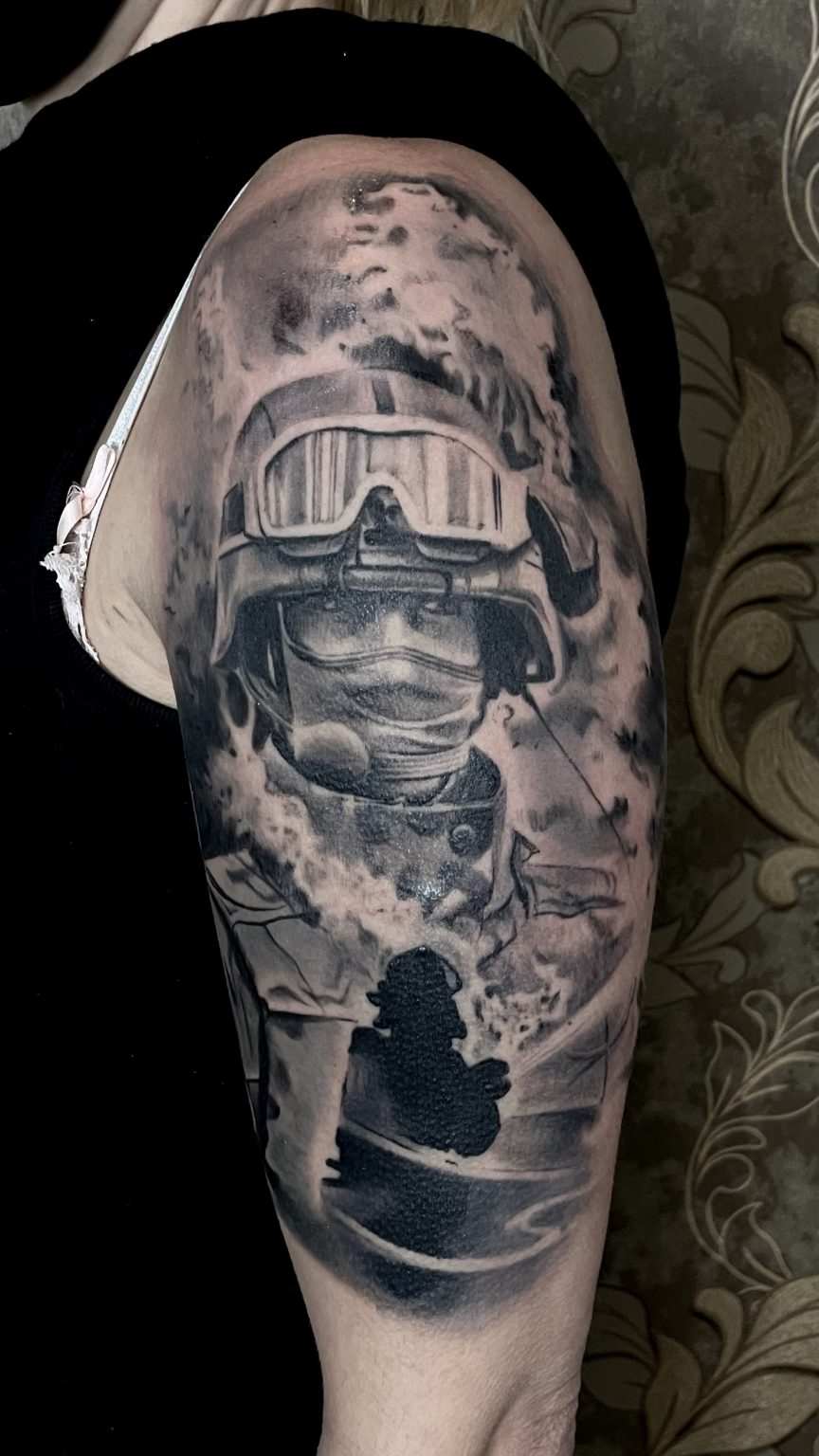 gray wash technika tatuaż